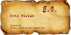 Ertl Vivien névjegykártya